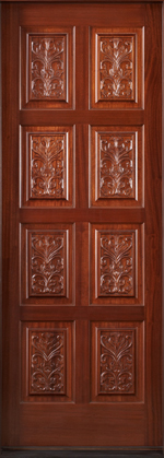 Baltic carved wood door
